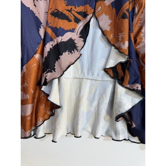 Women’s Print V-neck Open Front Cardigan Casual Print Long Sleeve Sz M - Picture 2 of 10